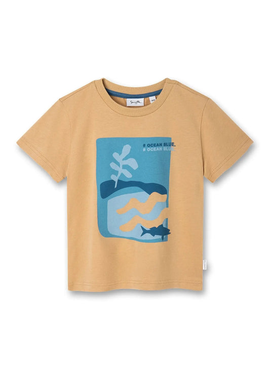 Sanetta T-Shirt mit Hai-Artwork sand-Mokkini Kindermode