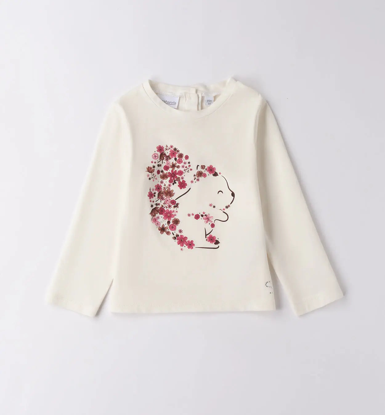 Sarabanda Langarmshirt Eichhörnchen Mädchen creme Mokkini Kindermode Langarmshirt