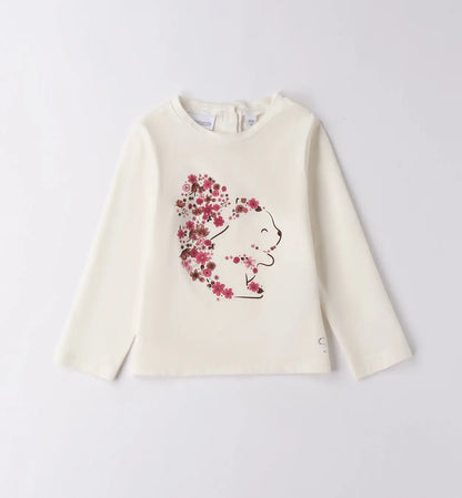 Sarabanda Langarmshirt Eichhörnchen Mädchen creme Mokkini Kindermode Langarmshirt