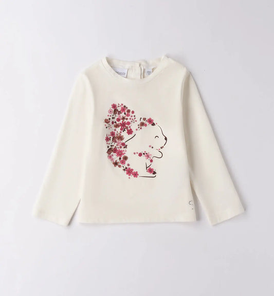 Sarabanda Langarmshirt Eichhörnchen Mädchen creme Mokkini Kindermode Langarmshirt