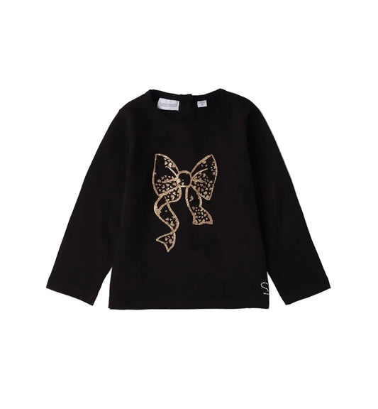 Sarabanda Langarmshirt Mädchen Schwarz Mokkini