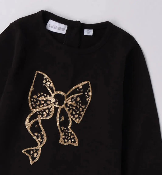 Sarabanda Langarmshirt Mädchen Schwarz Mokkini