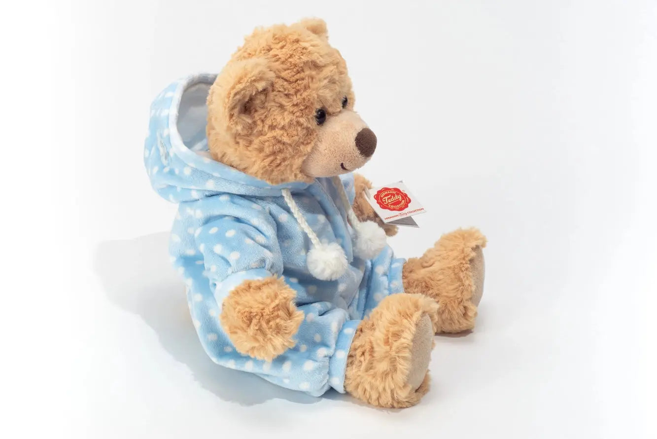 Teddy Hermann - Schlafanzugbär blau 30 cm Mokkini Kindermode Plüschtier