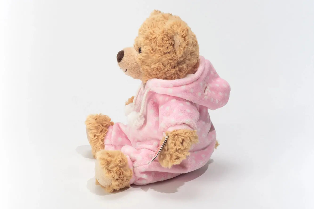 Teddy Hermann - Schlafanzugbär rosa 30 cm Mokkini Kindermode Plüschtier