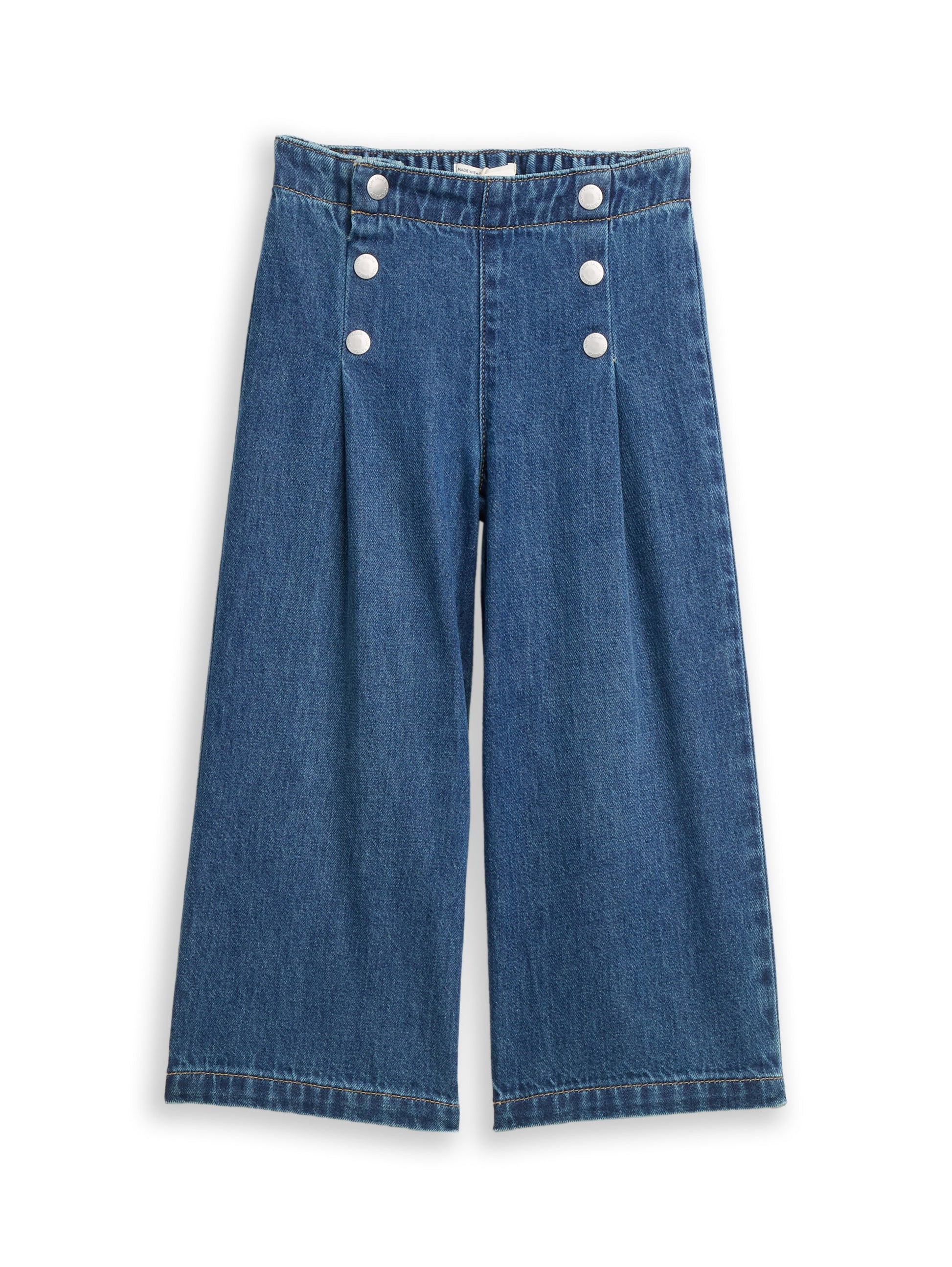 Tom Tailor Kids wide leg denim - 10119 Used Mid Stone Blue (1)