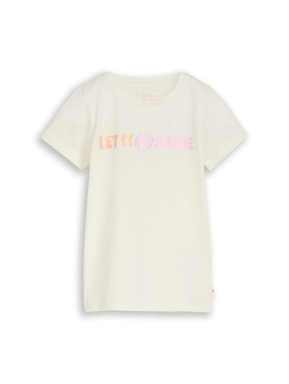 Tom Tailor Kids glitter print t-shirt - 12906 Wool White (1)