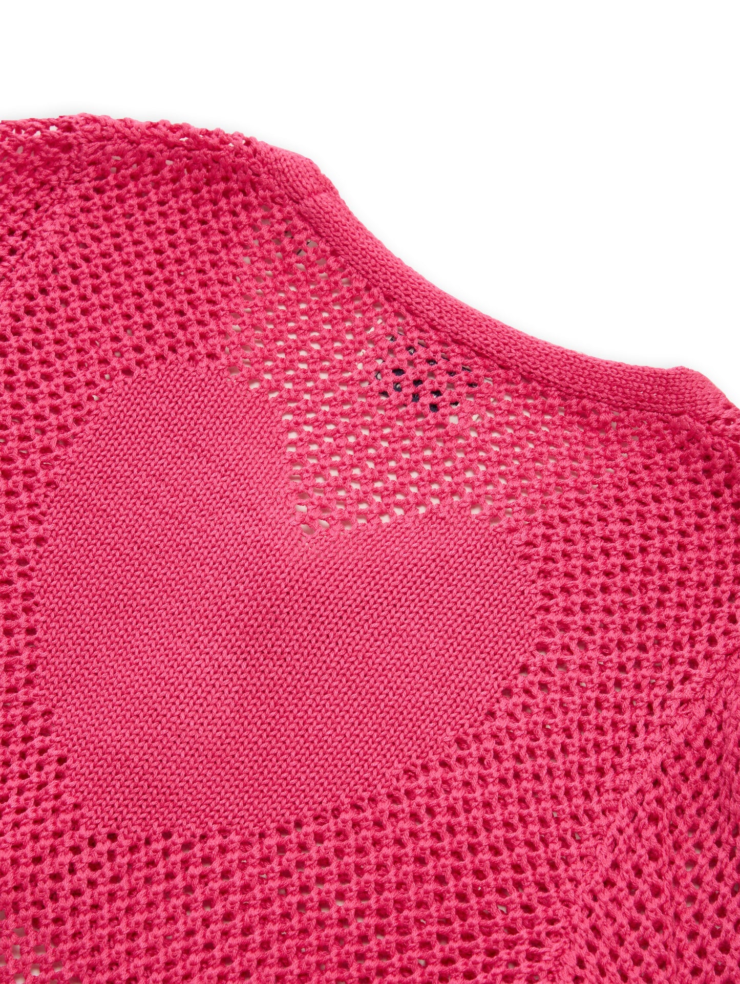Tom Tailor Mädchen Strickjacke Pink mit Herz Lochmuster