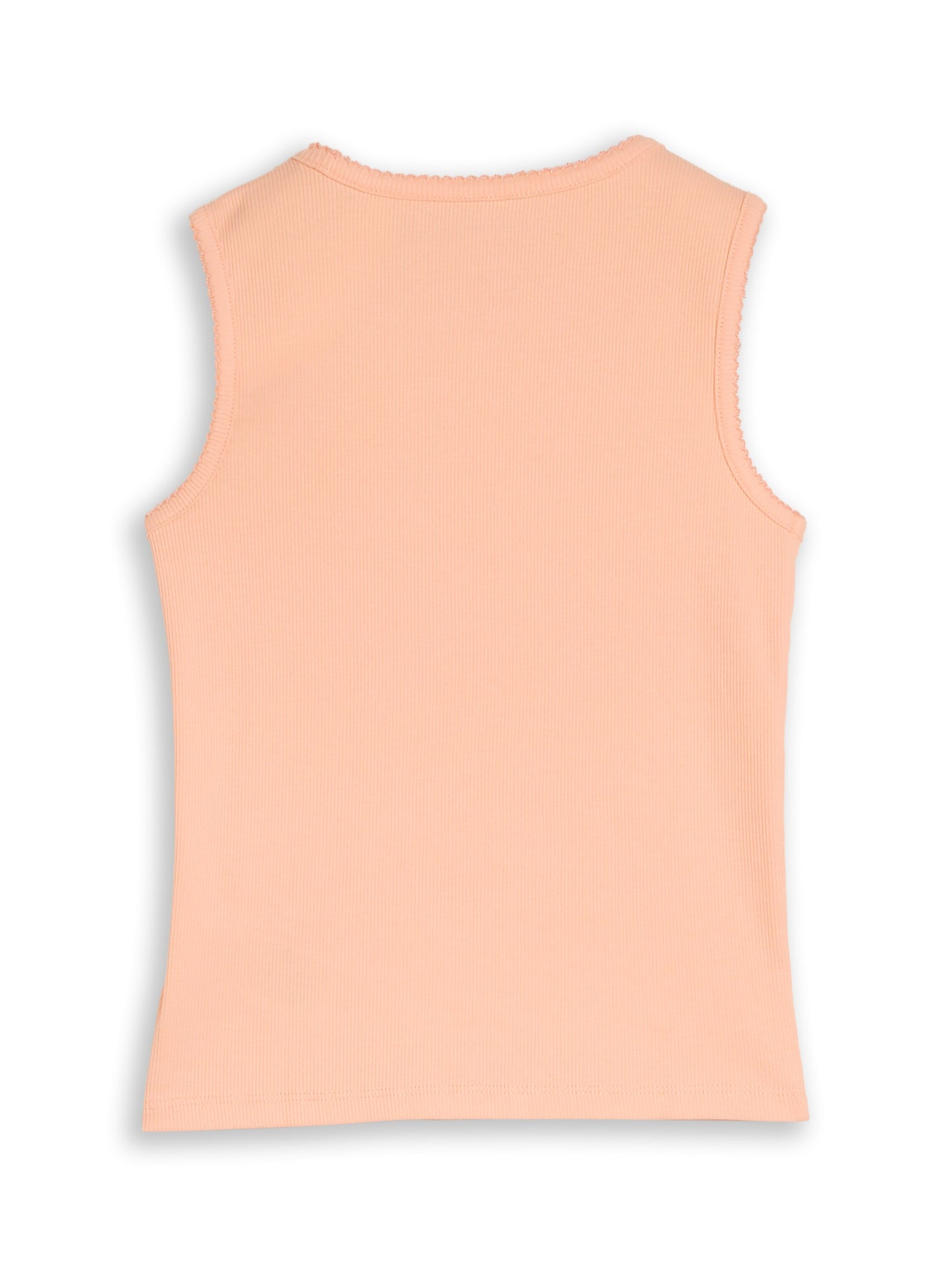 Tom Tailor Mädchen Tank Top Apricot Basic ärmellos