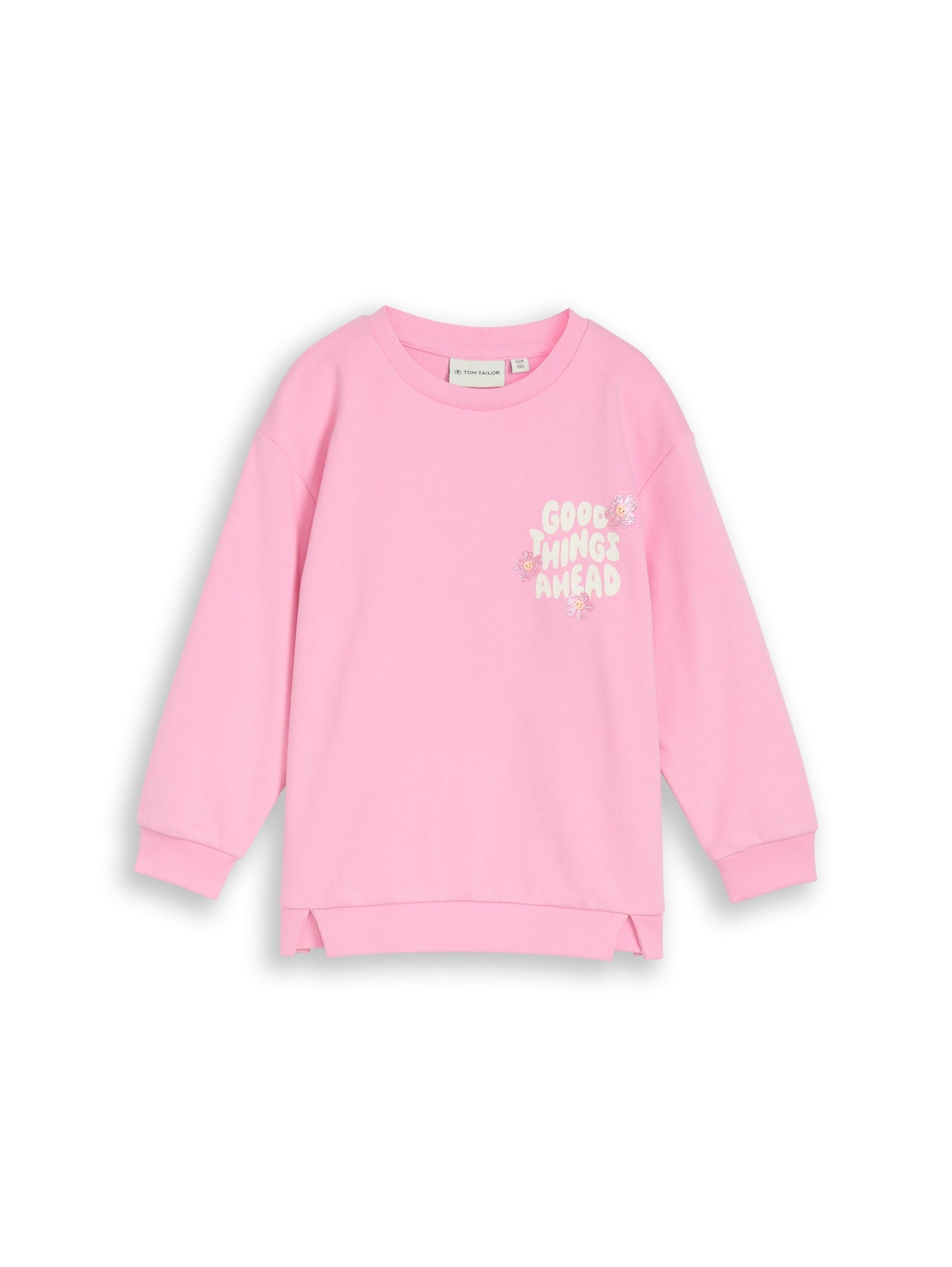 Tom Tailor Kids oversized printed sweatshirt - 35280 lovely pink (1)