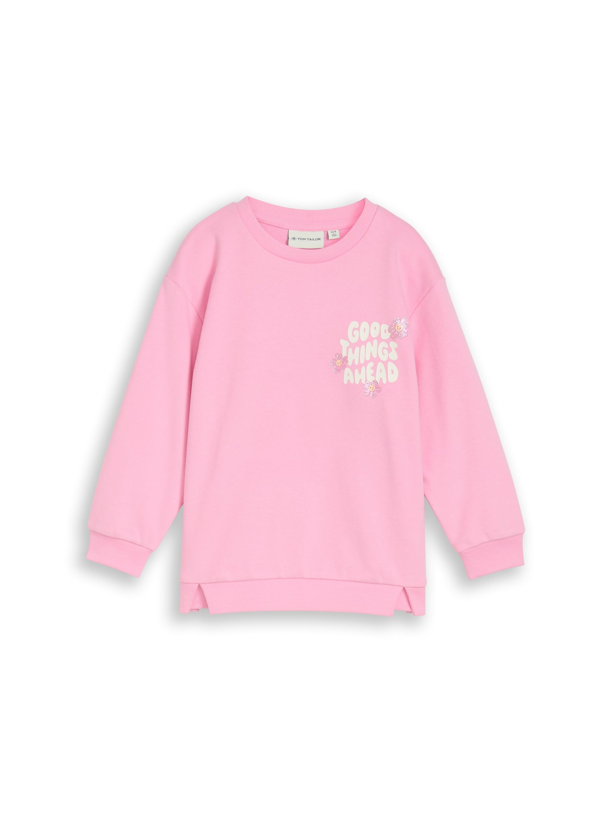 Tom Tailor Kids oversized printed sweatshirt - 35280 lovely pink (1)