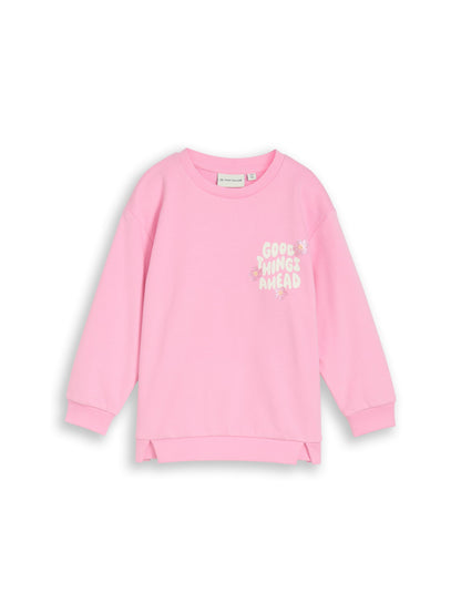 Tom Tailor Kids oversized printed sweatshirt - 35280 lovely pink (1)