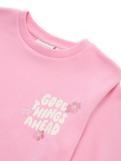 Tom Tailor Kids oversized printed sweatshirt - 35280 lovely pink (3)