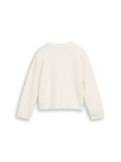 Tom Tailor Kids Sweatshirt mit Blumen-Stickerei in Creme