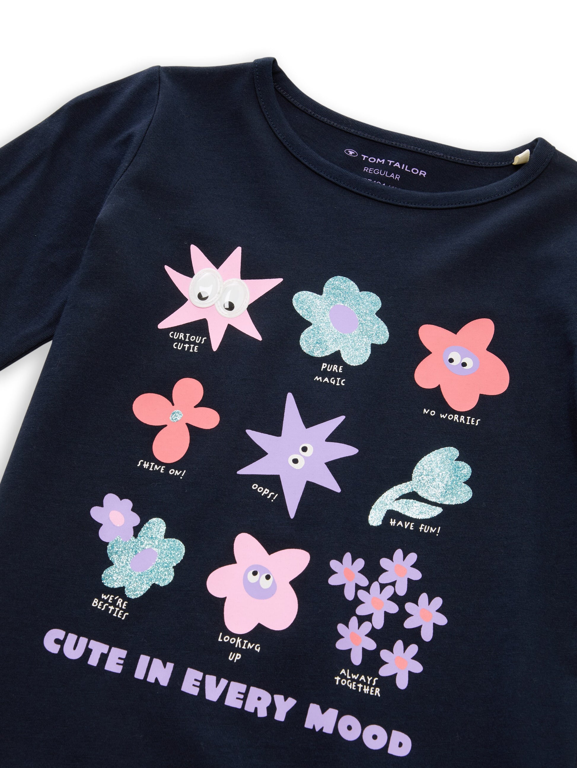 Tom Tailor Kids Langarmshirt Dunkelblau mit Blumenprint