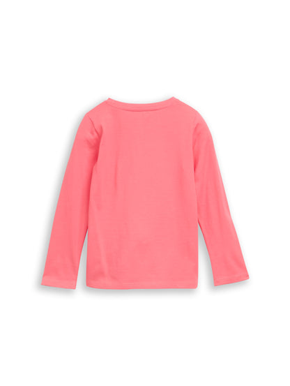 Tom Tailor Kids Langarmshirt Koralle mit Blumenherz-Print
