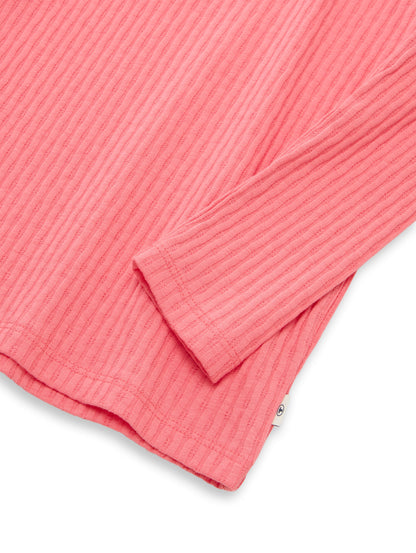 Tom Tailor Kids Langarmshirt Rippstruktur Koralle
