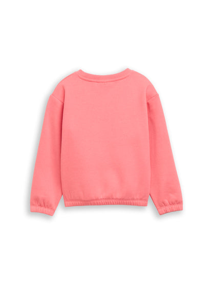 Tom Tailor Kids Sweatshirt mit Blumenmotiv & Wendepailletten in Koralle