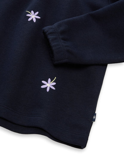 Tom Tailor Mädchen Pullover mit Stickerei in Dunkelblau
