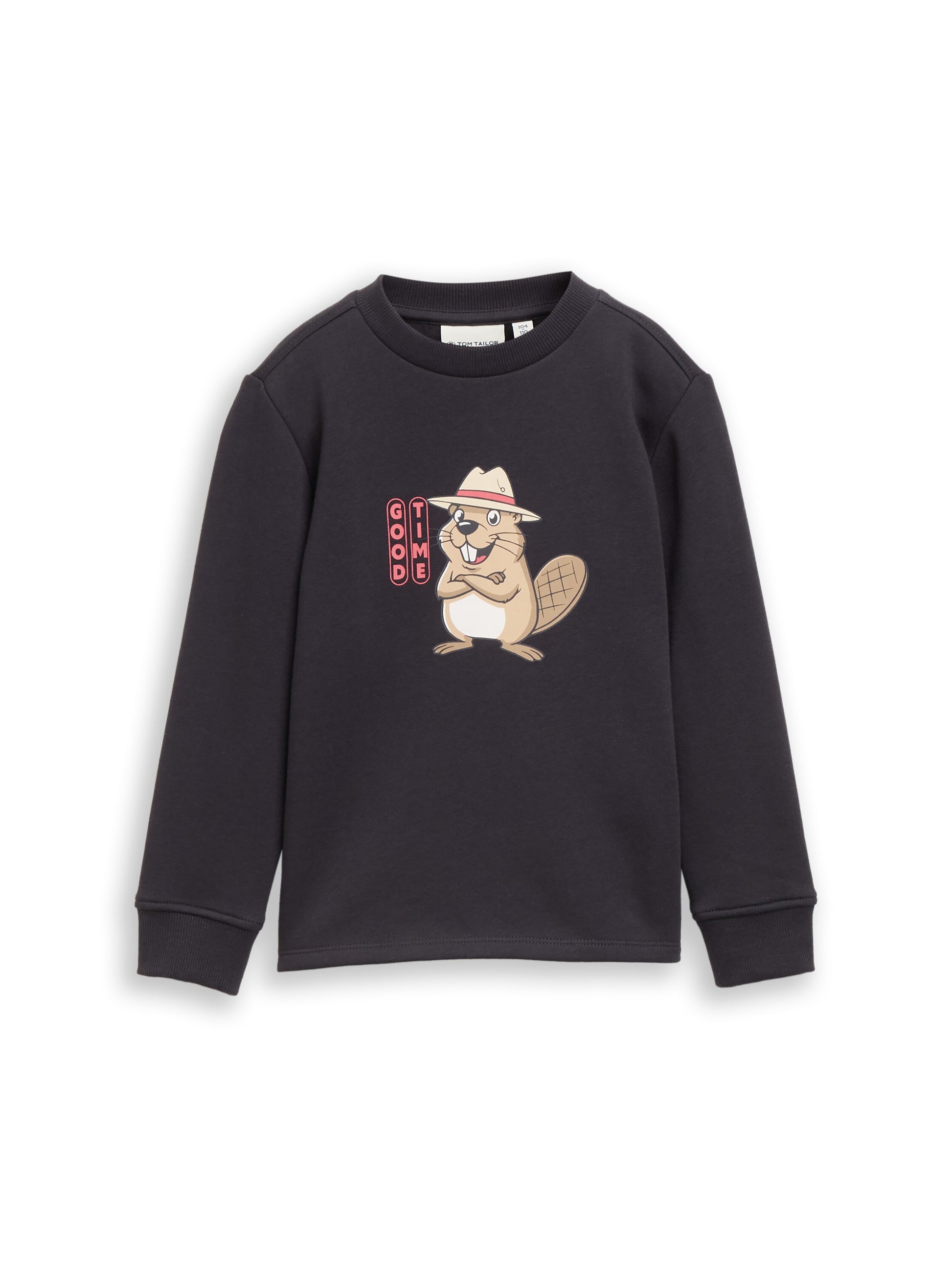 Tom Tailor Jungen Sweatshirt mit Print in Anthrazit