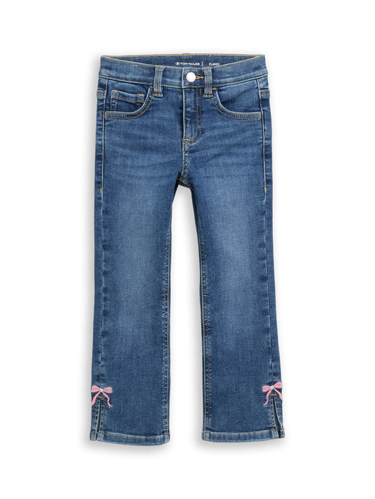 Tom Tailor Mädchen Flared Jeans in Dunkelblau