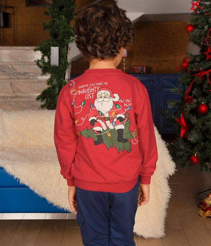 Weihnachtssweatshirt - Leuchtet im Dunkeln: Rot / 12A