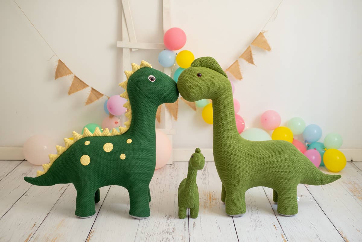 Crochetts Dinosaurier Kuscheltier aus 100% Baumwolle