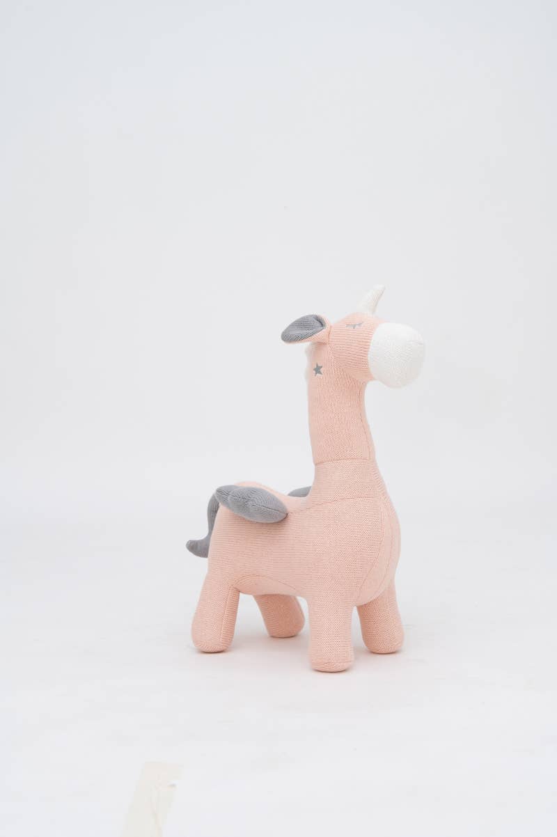 Rosa geflügeltes Einhorn aus 100 % Baumwolle