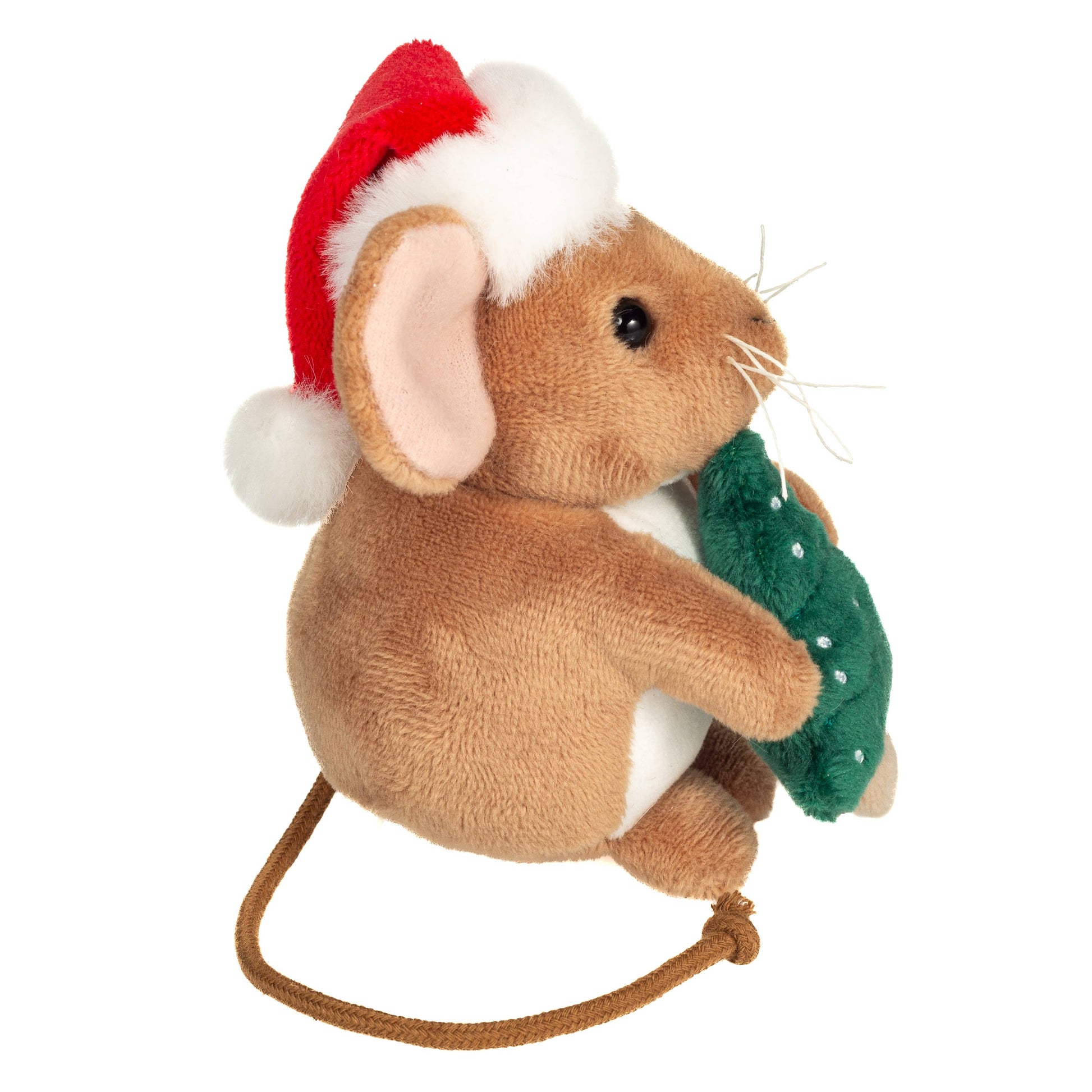 Weihnachtsmaus mit Tannenbaum 11 cm - Plüschtier - Stofftier
