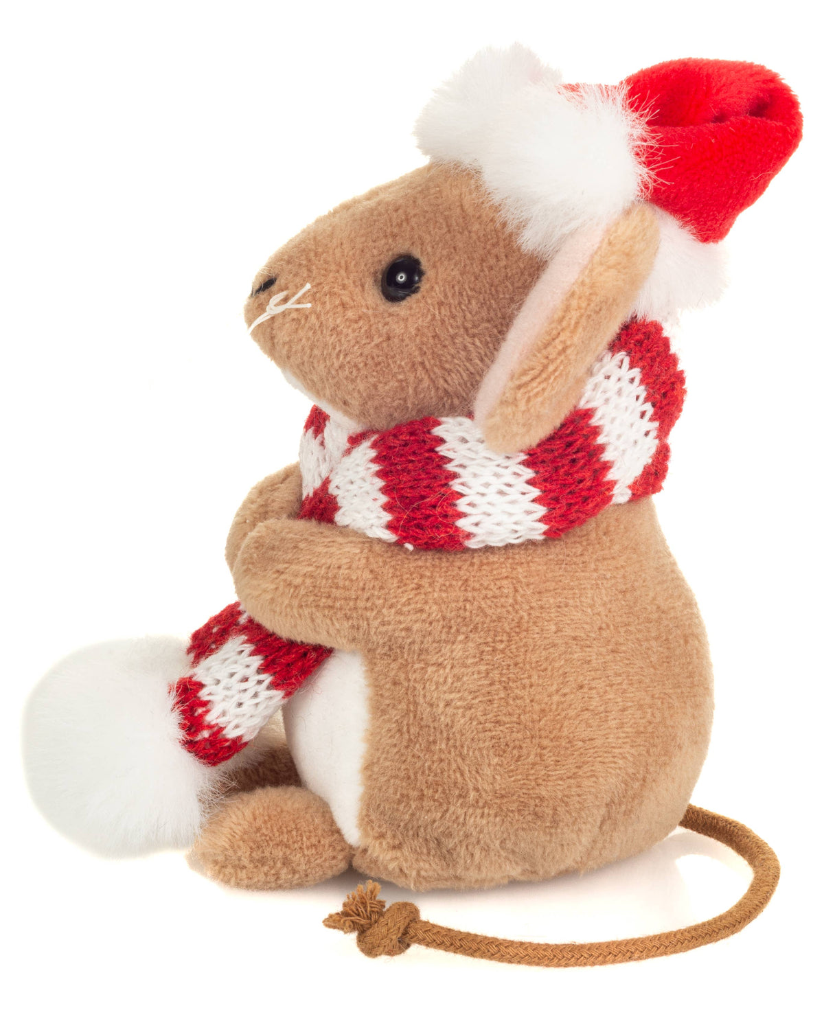 Weihnachtsmaus mit Schal 11 cm - Plüschtier - Stofftier