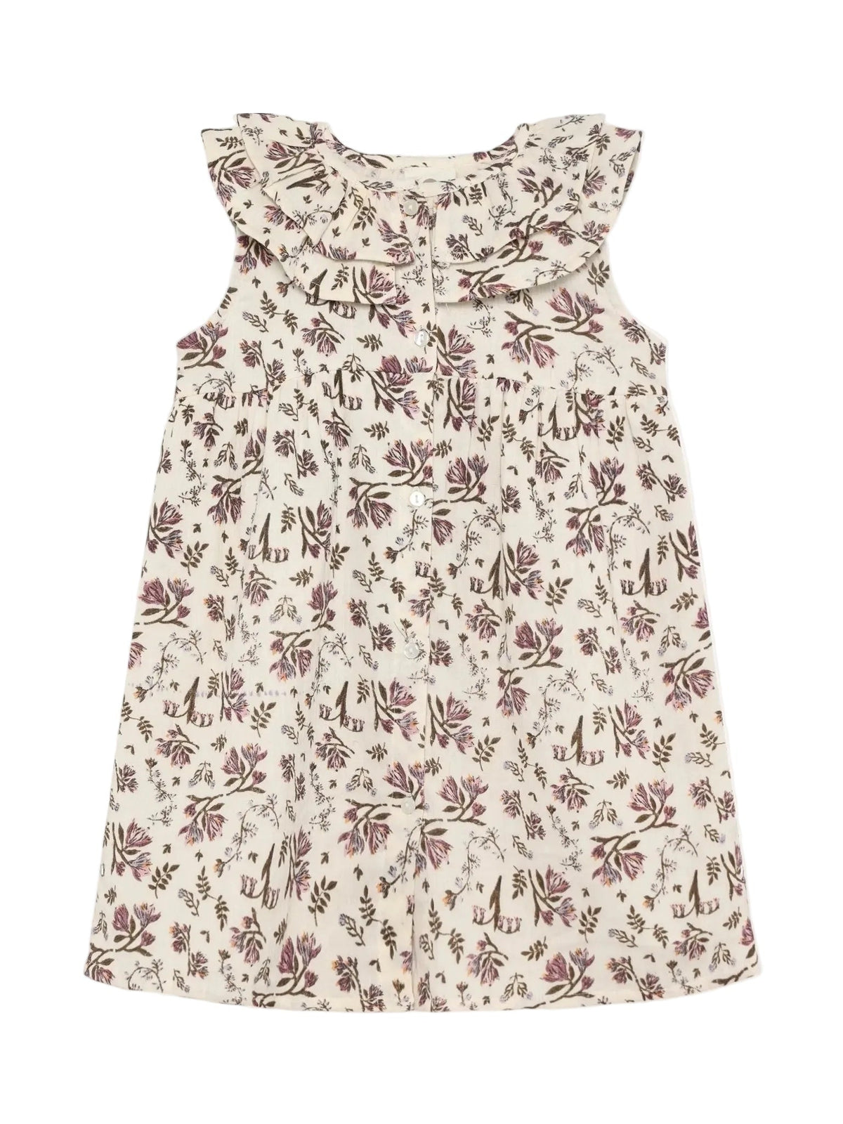 En Fant Mädchen Kleid Creme Blumenmuster