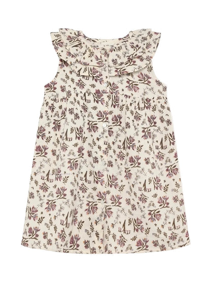 En Fant Mädchen Kleid Creme Blumenmuster
