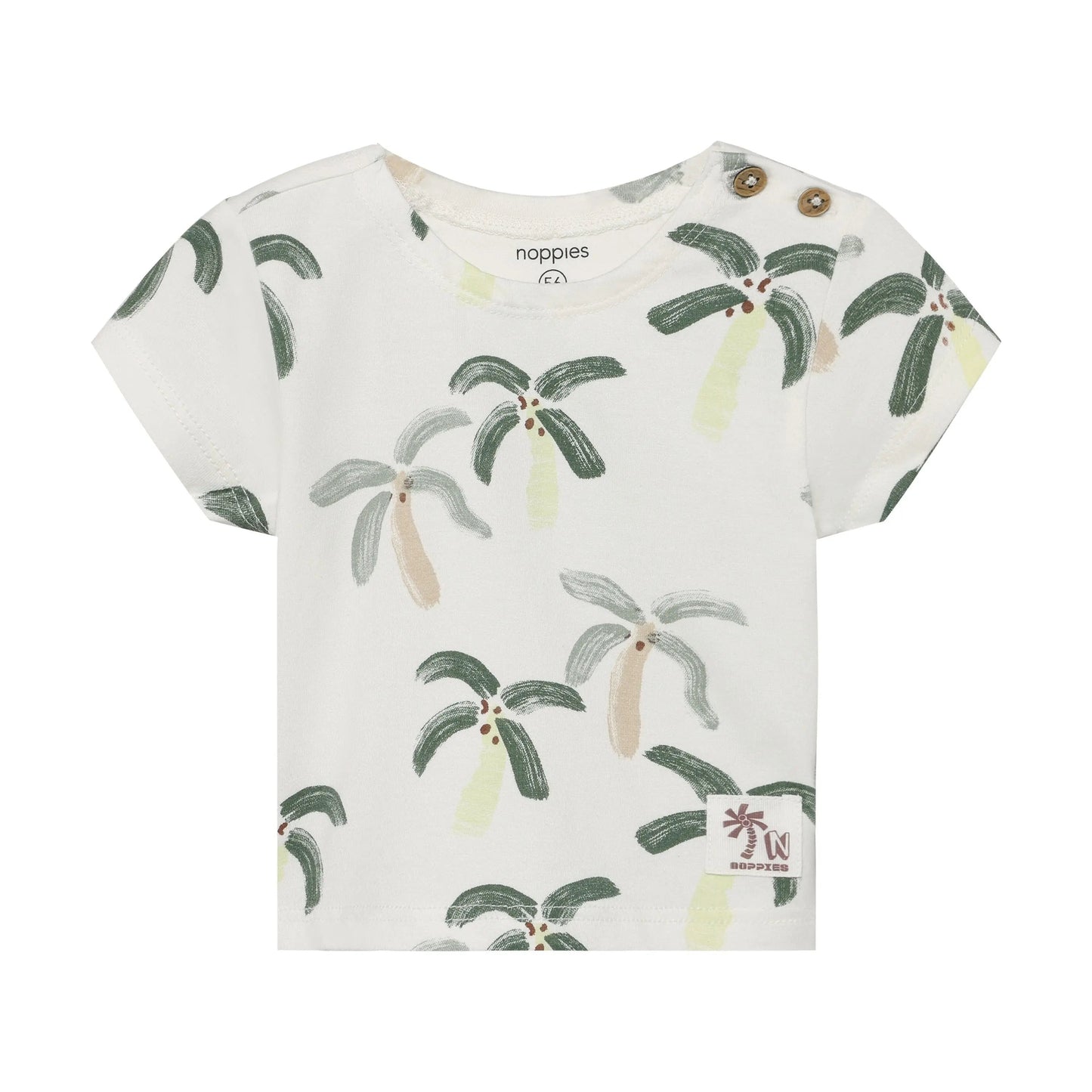 Noppies T-Shirt Palmenprint Offwhite