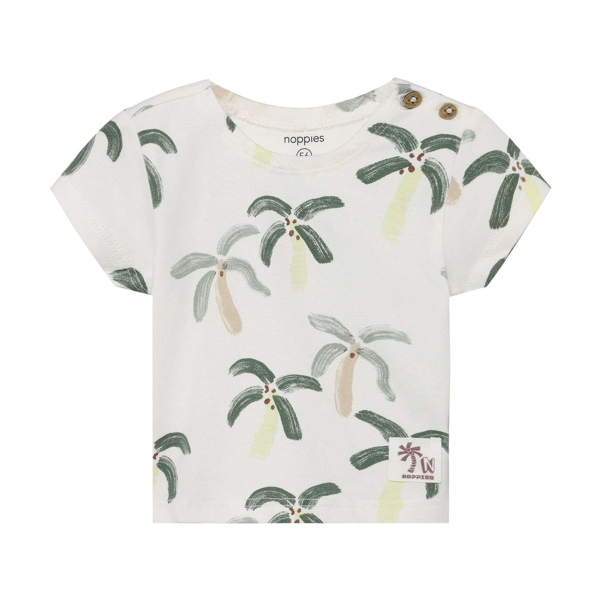 Noppies T-Shirt Palmenprint Offwhite