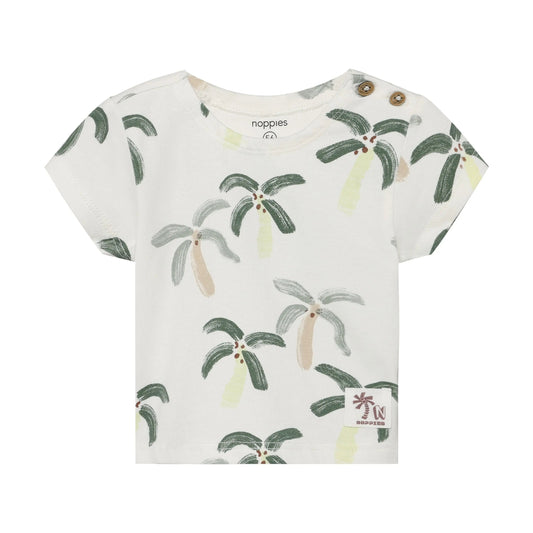 Noppies T-Shirt Palmenprint Offwhite