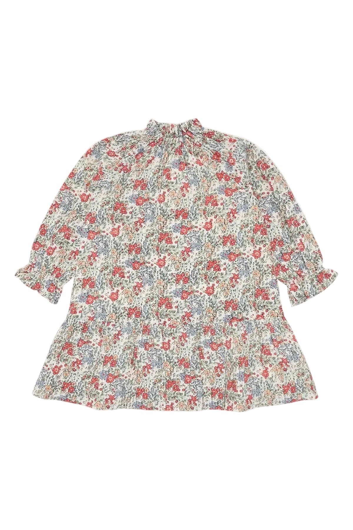 Hust & Claire Mädchen Kleid Creme Blumenmotiv