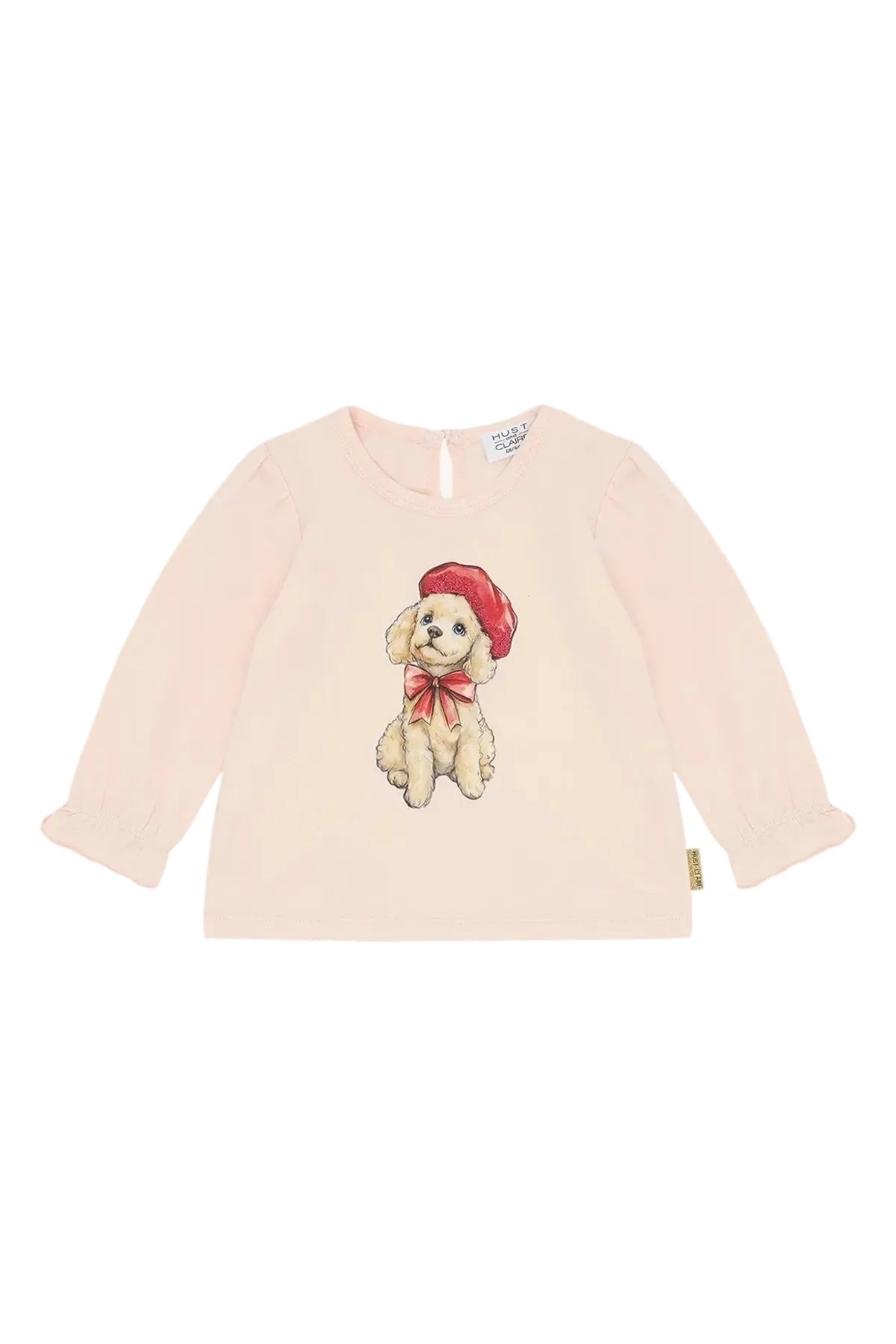 Hust and Claire Baby Mädchen Langarmshirt Rosa Pudel
