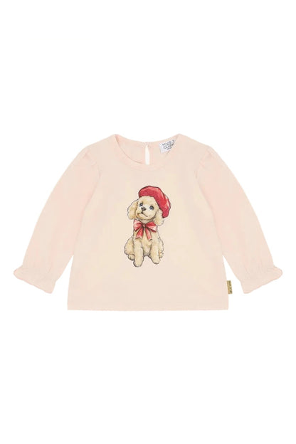 Hust and Claire Baby Mädchen Langarmshirt Rosa Pudel