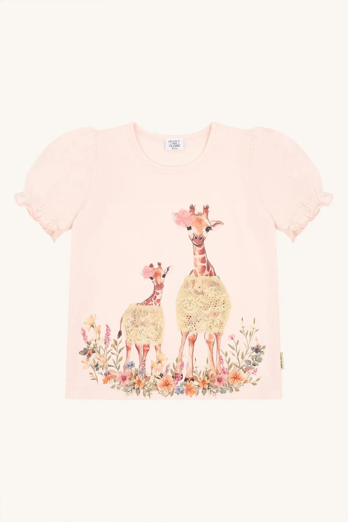 Hust & Claire Mädchen T-Shirt Rosa Giraffen