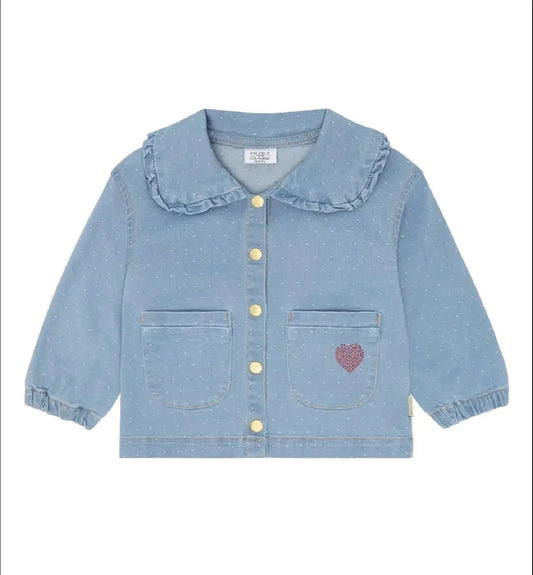 Hust & Claire HCEly Dotty Denim Jeansjacke mit Herzchen