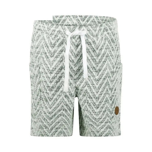 Koko Noko Jungen Shorts Grün/Weiß Zickzack-Muster