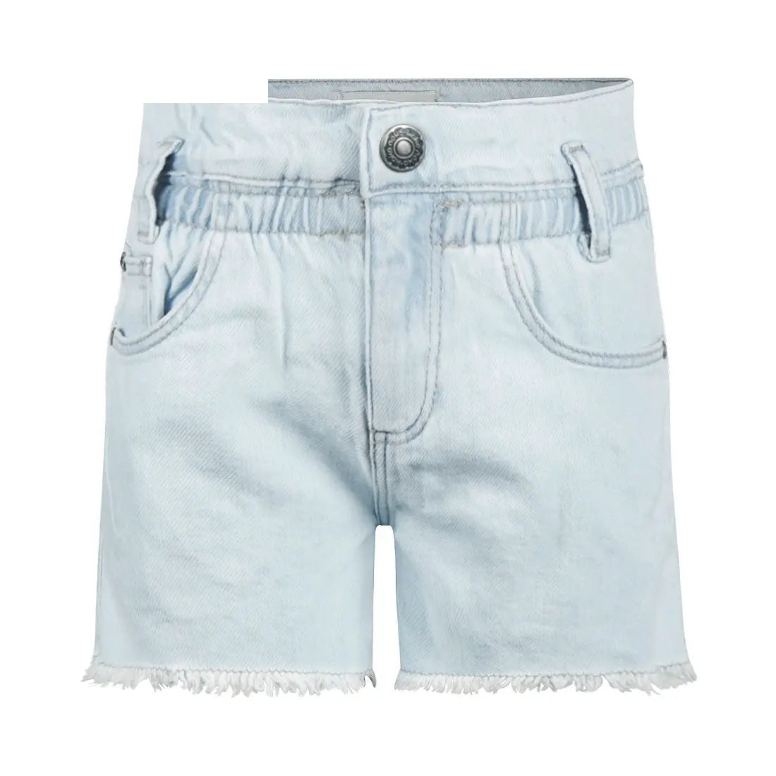 Koko Noko Mädchen Jeans-Shorts Hellblau Used Look Fransen-Saum