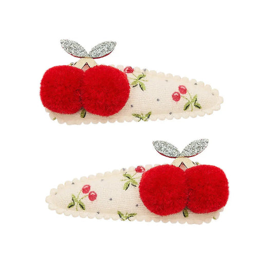 Mimi & Lula Kirschen Haarspangen Set mit Pompons