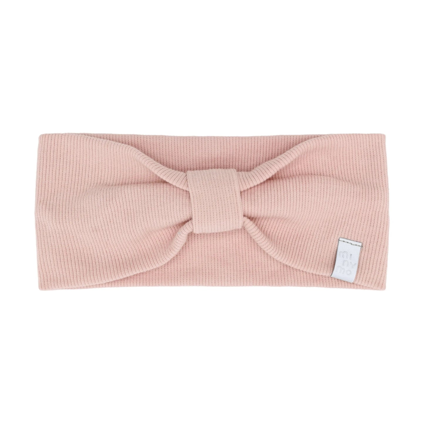 Minymo Mädchen Stirnband Rosa – Rippstruktur mit Schleife