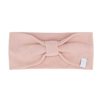 Minymo Mädchen Stirnband Rosa – Rippstruktur mit Schleife