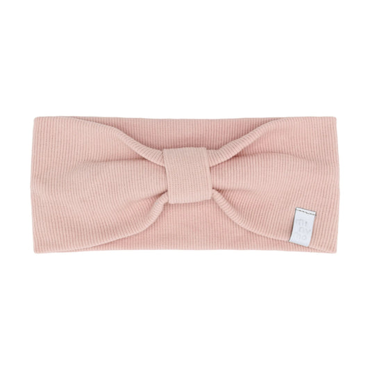 Minymo Mädchen Stirnband Rosa – Rippstruktur mit Schleife