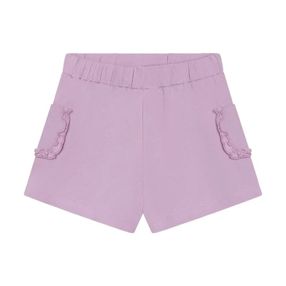 Minymo Mädchen Shorts Lila mit Rüschen | Bio-Baumwolle