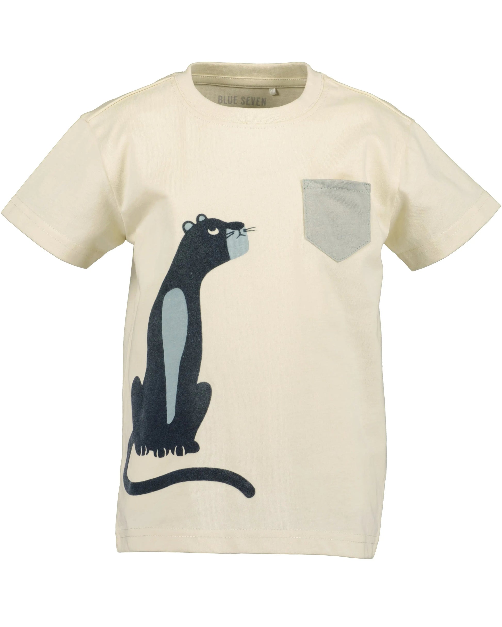 Blue Seven Jungen T-Shirt Beige Panther-Motiv