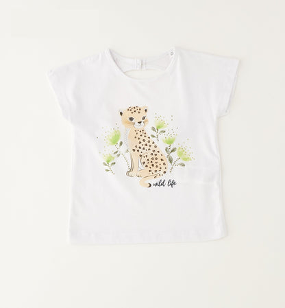 iDO Mädchen T-Shirt mit Baby Leopard Print