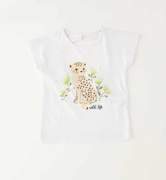 iDO Mädchen T-Shirt mit Baby Leopard Print