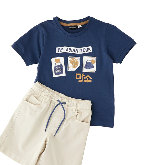 Sarabanda Jungen Kurzarm Set - Marine